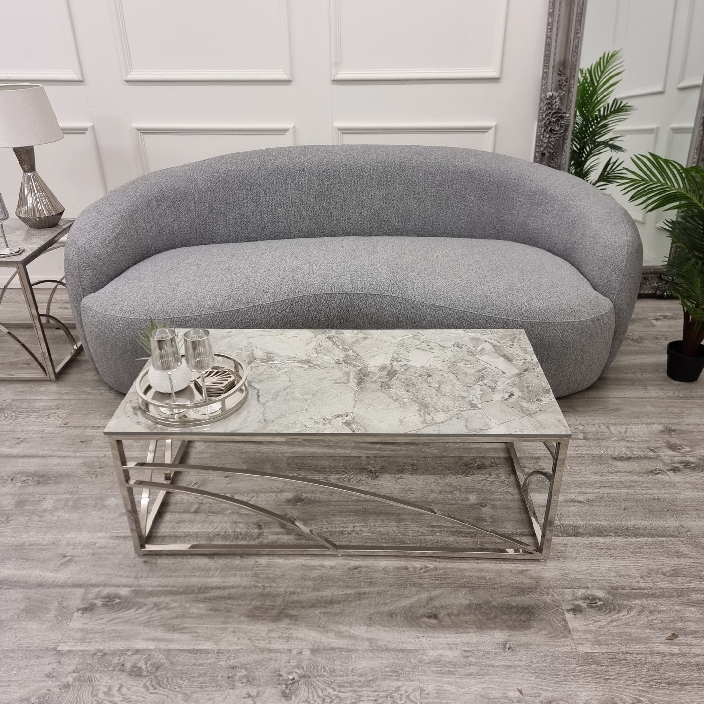 The Wave Boucle Sofa - GREY