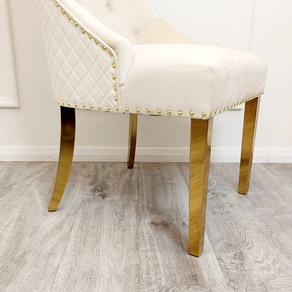 Bentley Gold Leg Dining Chair