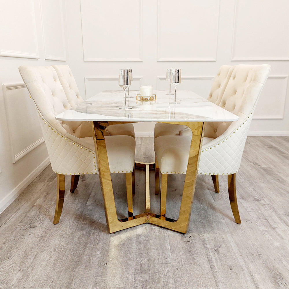 Bentley Gold Leg Dining Chair
