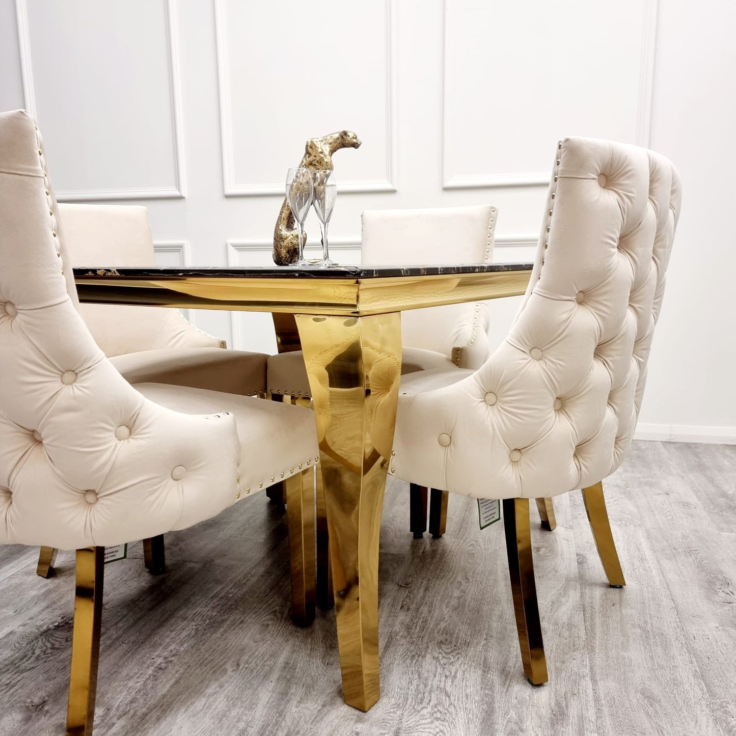 Kensington Dining Chair - Gold Leg