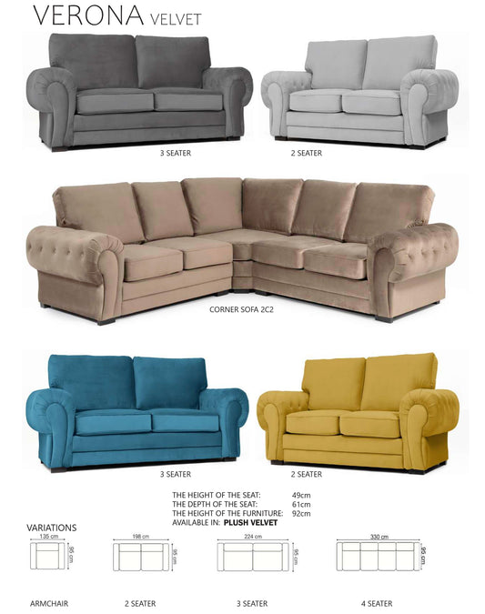 Verona VELVET Sofa