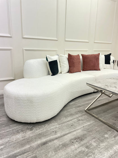Miama Curved Cinema Boucle Sofa