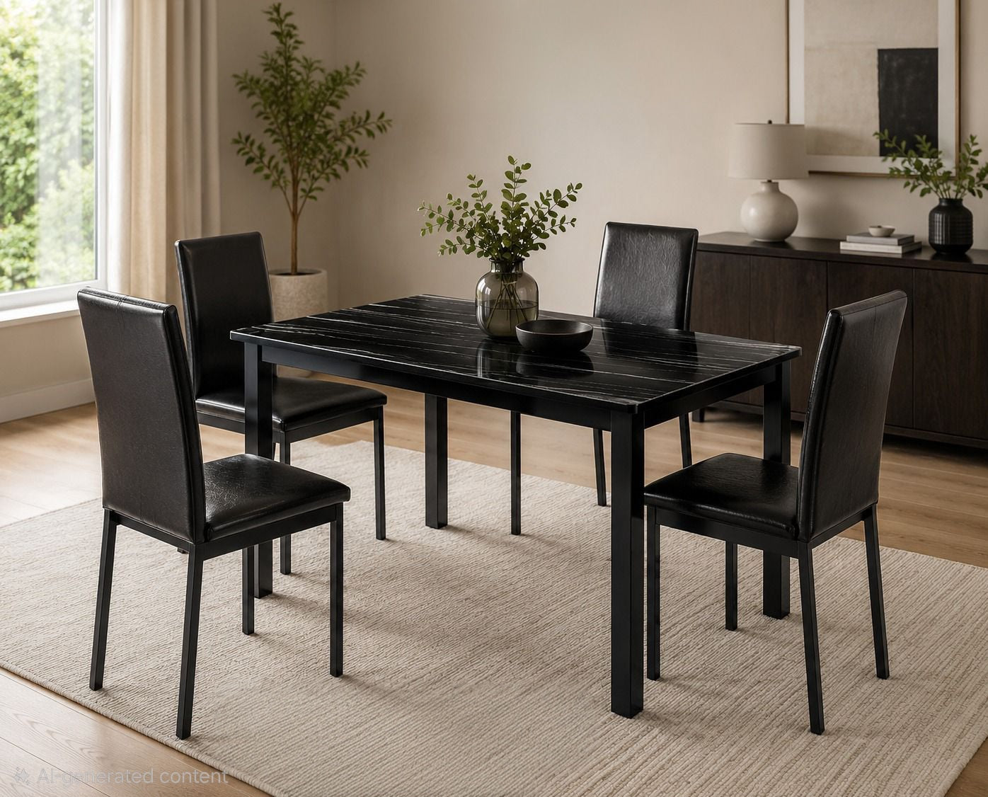 120cm Ruby Dining Table with 4 Chairs