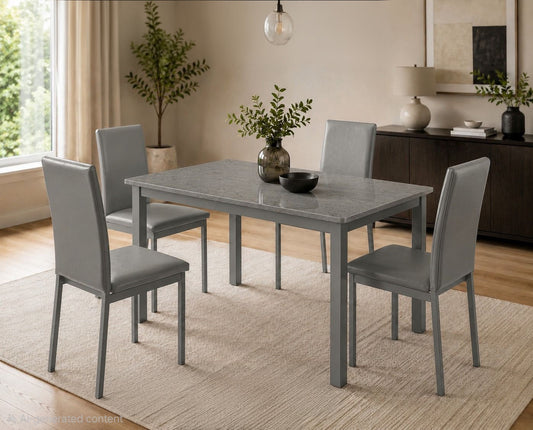 120cm Ruby Dining Table with 4 Chairs